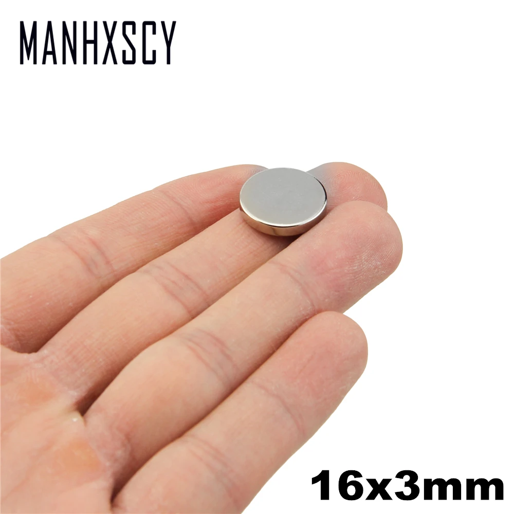 

500pcs Neodymium N35 Dia 16mm X 3mm Strong Magnets Tiny Disc NdFeB Rare Earth For Crafts Models Fridge Sticking magnet 16x3mm