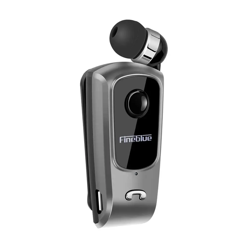 Grey without box Fineblue F920 Bluetooth 4,0 наушники с портативной сумкой беспроводной Телескопический Тип бизнес гарнитура с зажимом громкой связи для спорта - Цвет: Grey without box