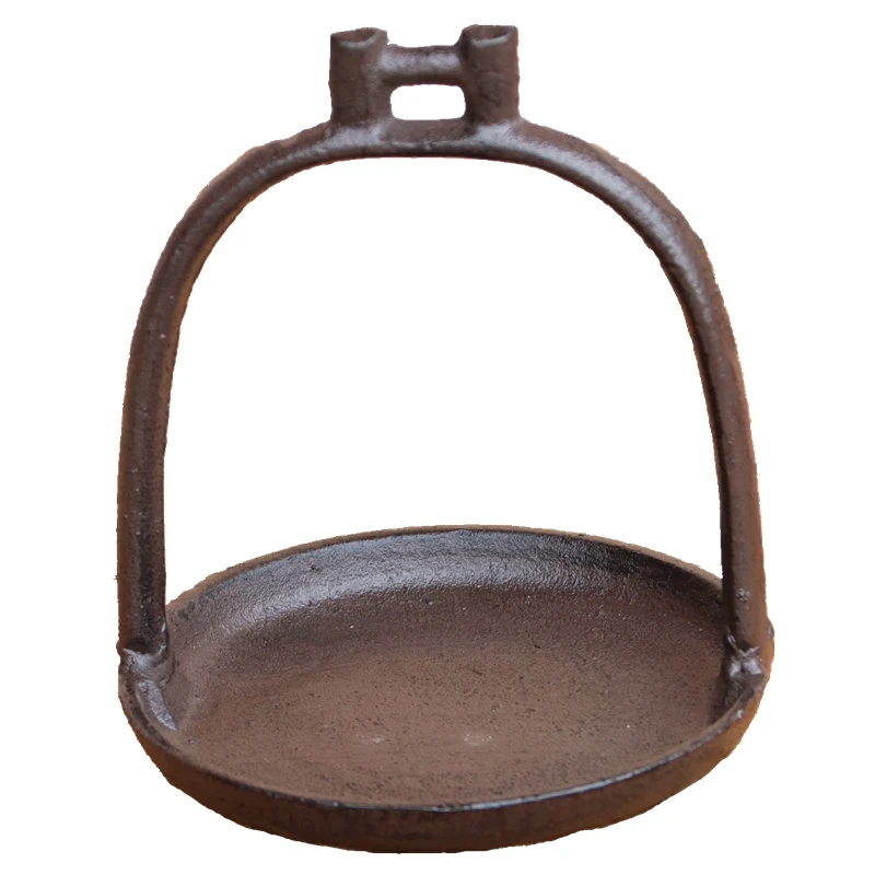 Retro Brown Round Cast Iron Storage Dish For Key With Welded Handle Farm House Accents Handmade Home Garden Table Jewelry Holder 5