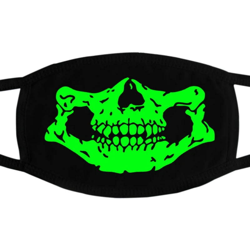 Мульти Применение световой аксессуары маски, способный преодолевать Броды для взрослых с рисунком череп на Хэллоуин маски Скелет PM2.5 пыле Череп Половина косплей с маской для лица - Цвет: 2