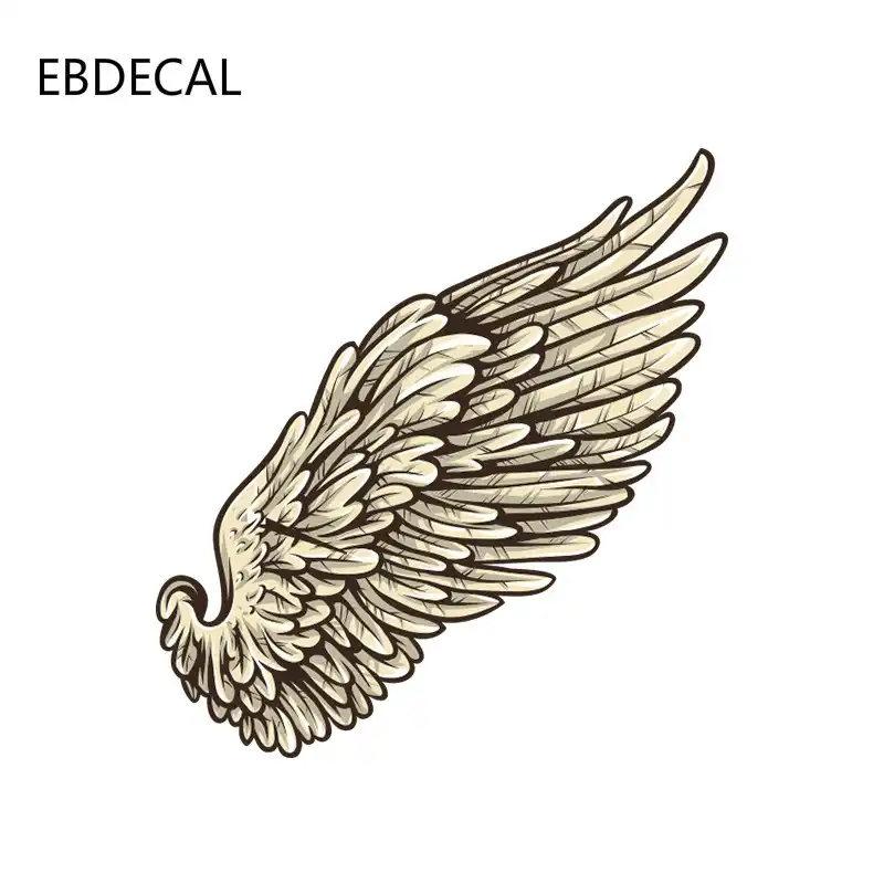 Ebdecal Guardian Angel Wings Lovely Reflective For Auto Car Bumper