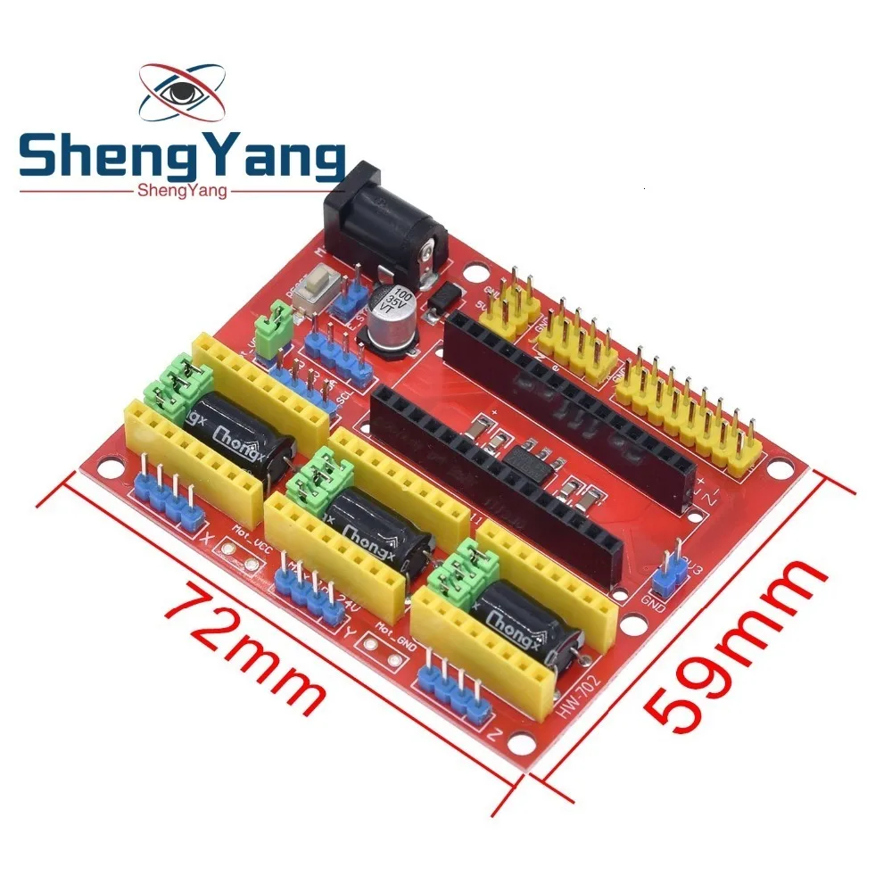 ShengYang CNC Щит V4 гравировальный станок/3d принтер/A4988 Драйвер Плата расширения для arduino Diy Kit