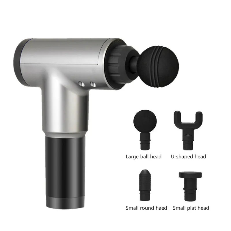 

3800r/min Therapy Massage Guns 3 Gears Muscle Massager Pain Sport Massage Machine Relax Body Slimming Relief 4 Heads With Bag