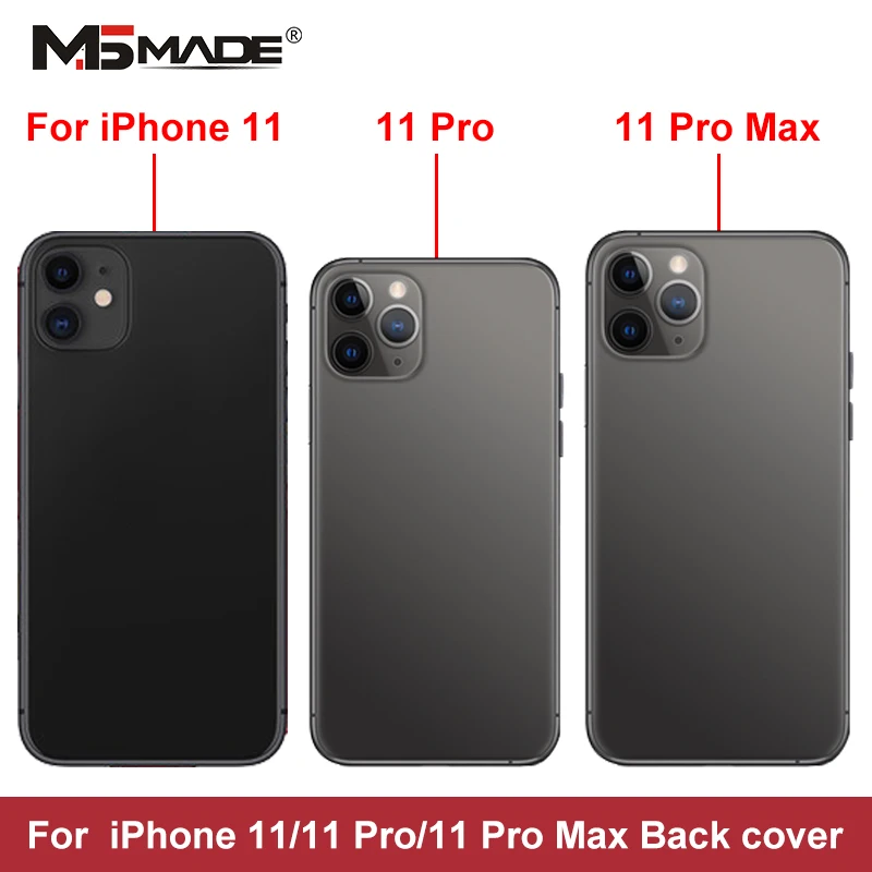 

For iPhone 11 Pro Battery Back Cover Door Rear Cover + Chassis middle Frame For iPhone 11 Pro Max Cover Full Housing Case