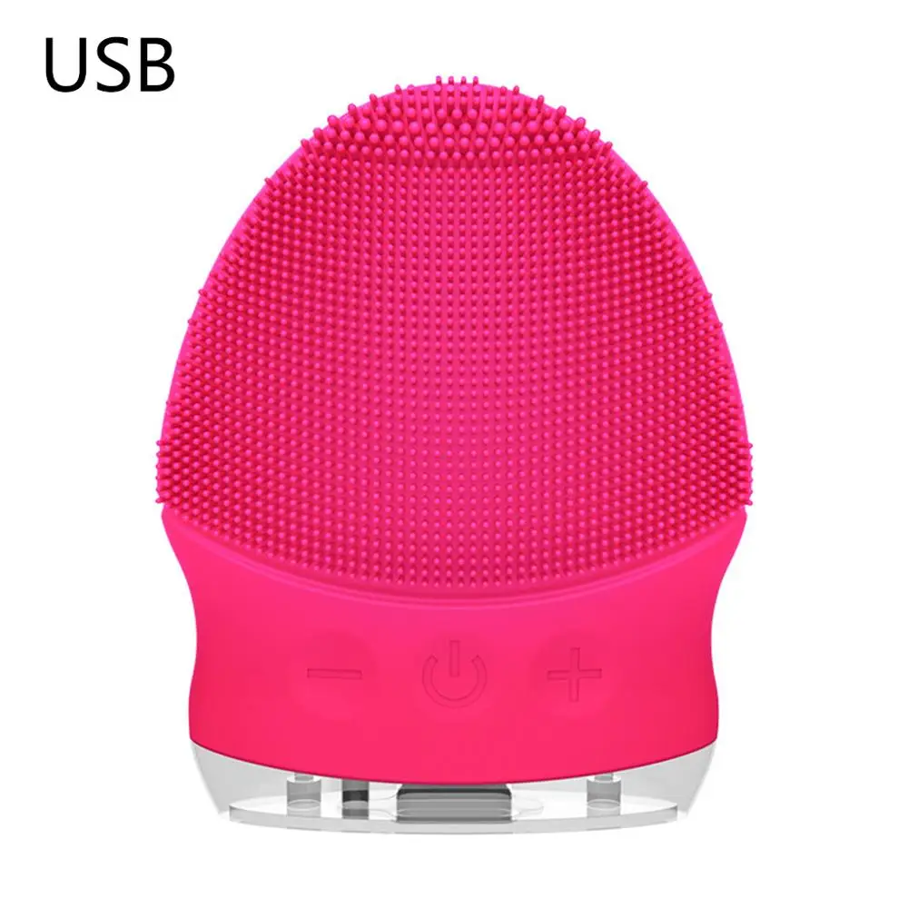 usb Зарядка Электрический Силиконовый водонепроницаемый Очищающий Инструмент красота очиститель пор щётка для умывания лица массажер - Цвет: R1 common style