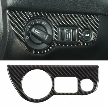 

Real Carbon Fiber Headlight Switch Button Knob Trim For Dodge Challenger 2015+ Car Styling Auto Stickers