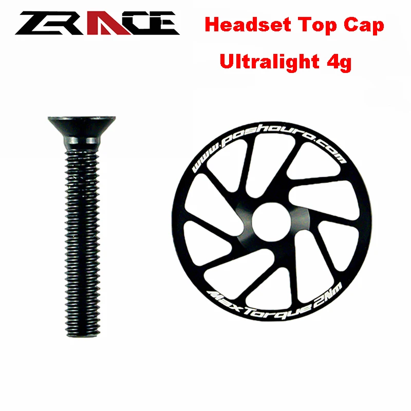 

ZRACE MTB Headset Top Cap With Titanium Alloy Screw Bicycle Stem Top Cap Mountain Road Bicycles Bowl Stem Cap Bike Accessories