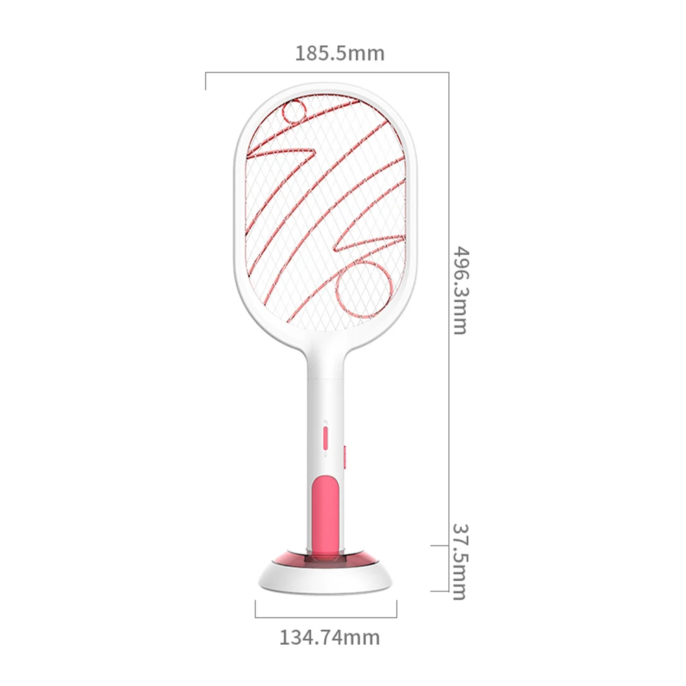 Electric Mosquito Swatter 2 Modes 1200mAh USB Rechargeable Home Fly Bug Zapper Racket Inserts Killer Pest Control Products