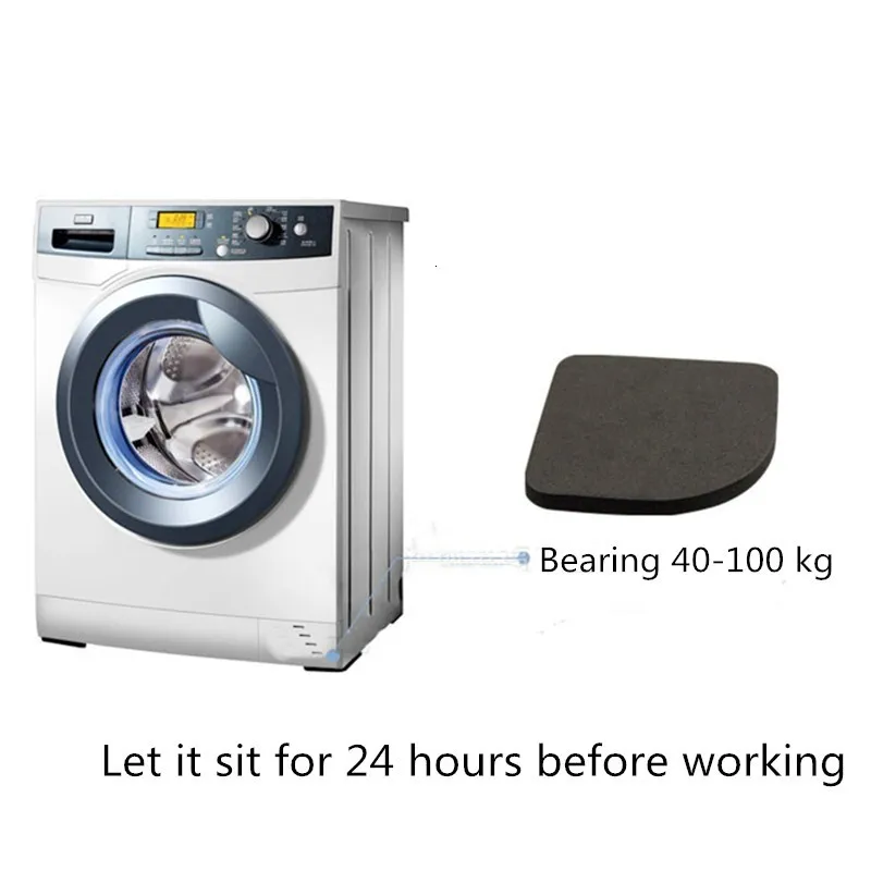 Anti-Vibration Machine Washing Pad Mat Non-Slip Shock Pads Mats Refrigerator 4pcs/set Kitchen Bathroom Accessories Bathroom Mat