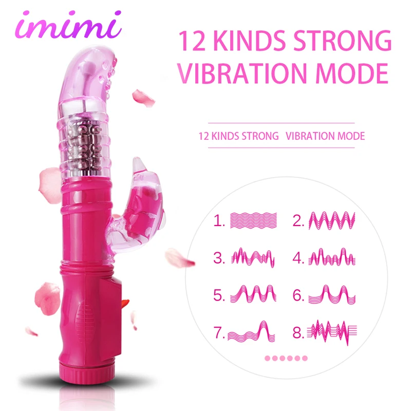 Rechargeable Double Rotator Vibrators Female Sexy Toys for Women Rabbit G-Spot Dildo Vibrator Clitoris Strapon Masturbator