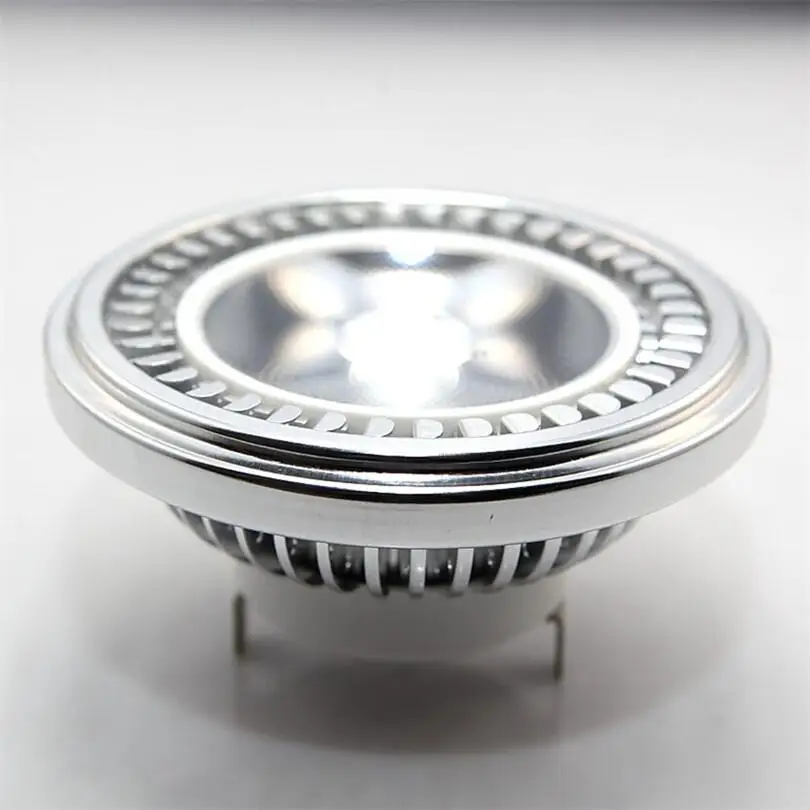 고출력 COB 전구, 조도 조절식 G53 천장 램프, QR111 스포트라이트, AC85-240V/DC12V 조명, AR111, 15W, 1 개