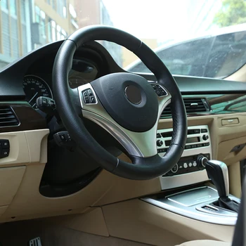 

5 Style For BMW E87 1 Series 2004-2011 BMW E90 3 Series 2005-2012 Car Accessories ABS Car Steering Wheel Decoration Frame Trim