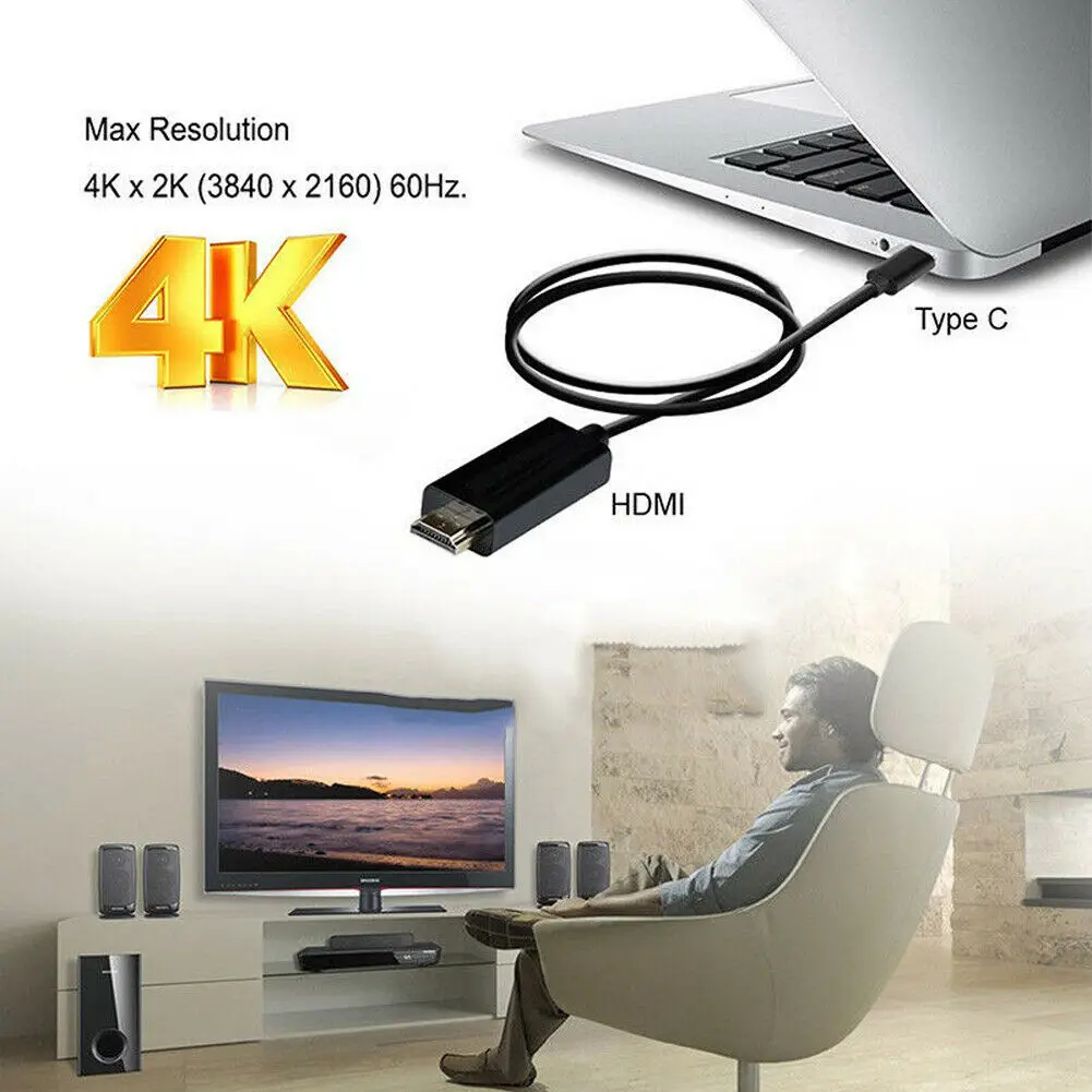 Горячий usb тип-c к HDMI кабель HDMI зеркальное отображение адаптер для samsung Galaxy NOTE 9 HDMI кабель тип-c к HDMI кабель папа-папа