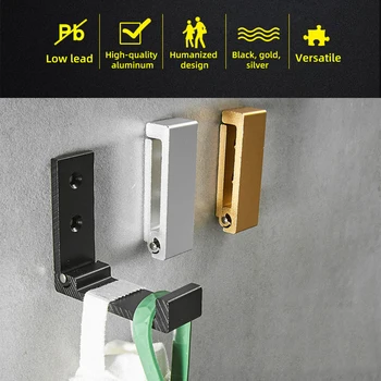 

Headphones Foldable Stand Holder Wardrobe Hook Aluminum Alloy Folding Safe and Durable Punch-Free Universal Home Storage Holder