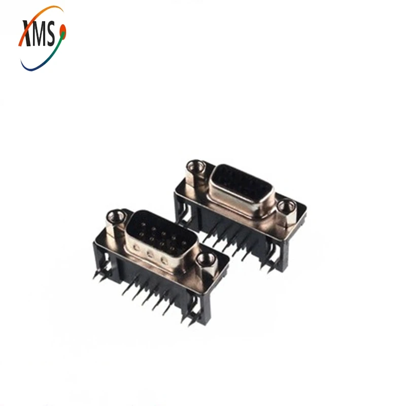 5 Pz Db9 Femmina Maschio Pcb Mount D-Sub Connettore Pcb A 9 Pin Connettore Rs232 Gambe Curve Piegate A 90 Gradi Piastra Saldata Dr9