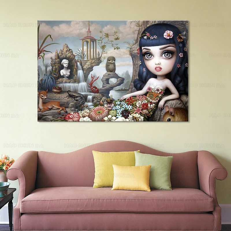 Mark Ryden《Katy aphrodite》Canvas Art Oil painting Artwork Poster Picture Modern Wall Decor Home Living room Decoration | Дом и сад