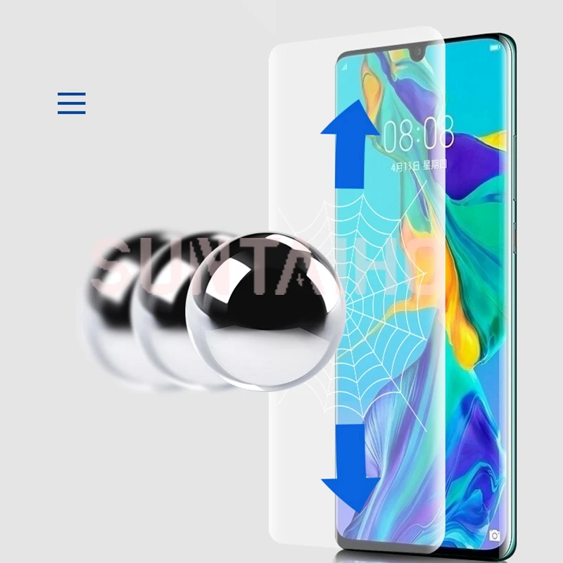 Прозрачное полностью изогнутое УФ жидкое закаленное стекло для Huawei Mate 30 Pro 20