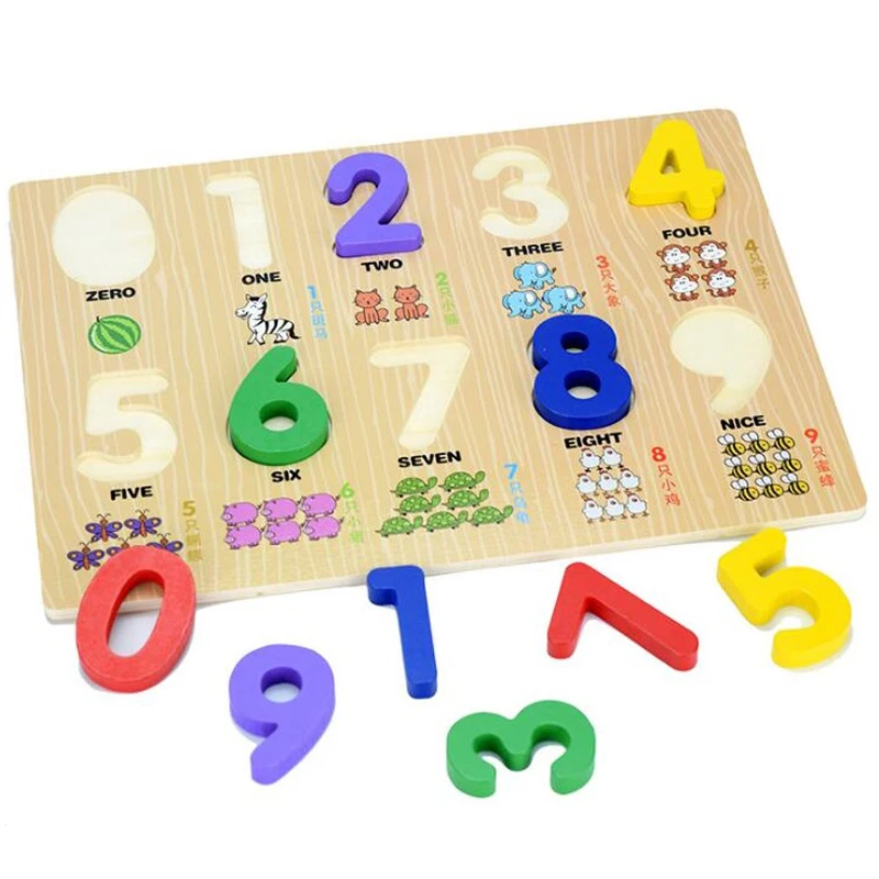 Montessori Game Childhood Teaching Logarithmic Matching Plate 0-9 Calculation Digital Mathematical Educational Toys for children