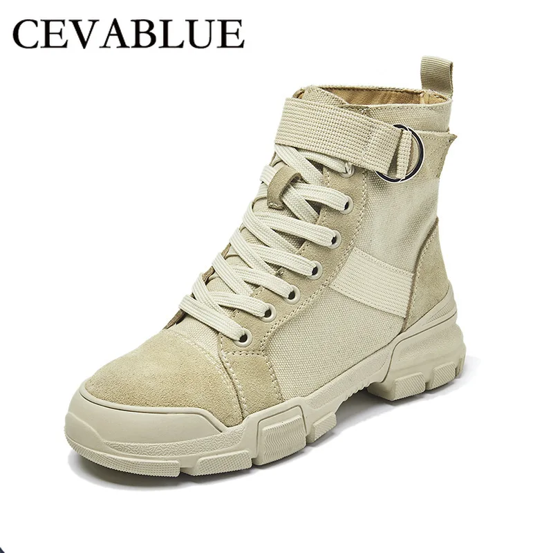 Женские ботинки мартинсы CEVABLUE осенне-зимние воздухопроницаемые тонкие на