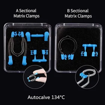 

2Sets Sectional Contoured Dental Matrices Clamps Sectional Matrix Rings 134℃ Type A/B
