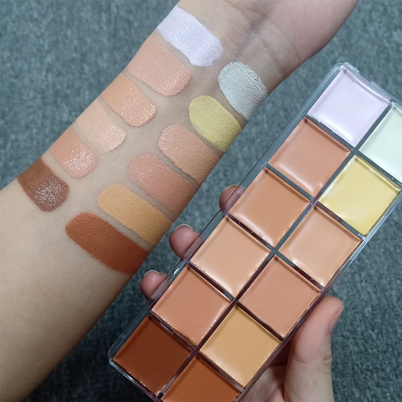 Long term sunscreen facial contour concealer 24 hours full coverage high viscosity concealer palette cosmetics women's makeup face concealer face concealer palette face foundation