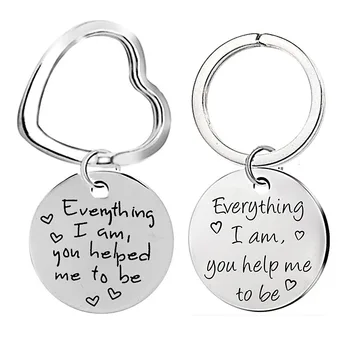 

Mother and Father Thank-Everything I Am... to Be Stainless Steel Key Ring