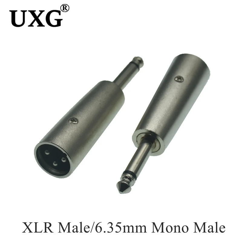 1PCS 3-Pin XLR 3Pin Männlichen & Weibliche Zu RCA 6,35mm 6,35mm Mono 3,5mm Weibliche audio Mikrofon Mic Adapter Anschlüsse