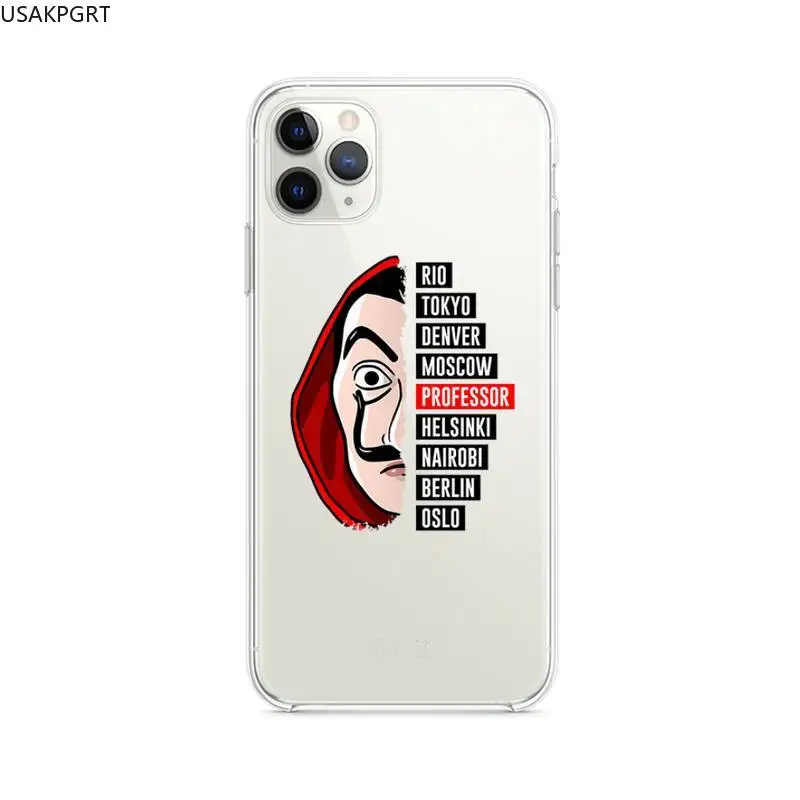 

Spain TV La Casa de papel Phone Case for iphone 12 pro max 11 pro XS MAX 8 7 6 6S Plus X 5S SE 2020 XR cover