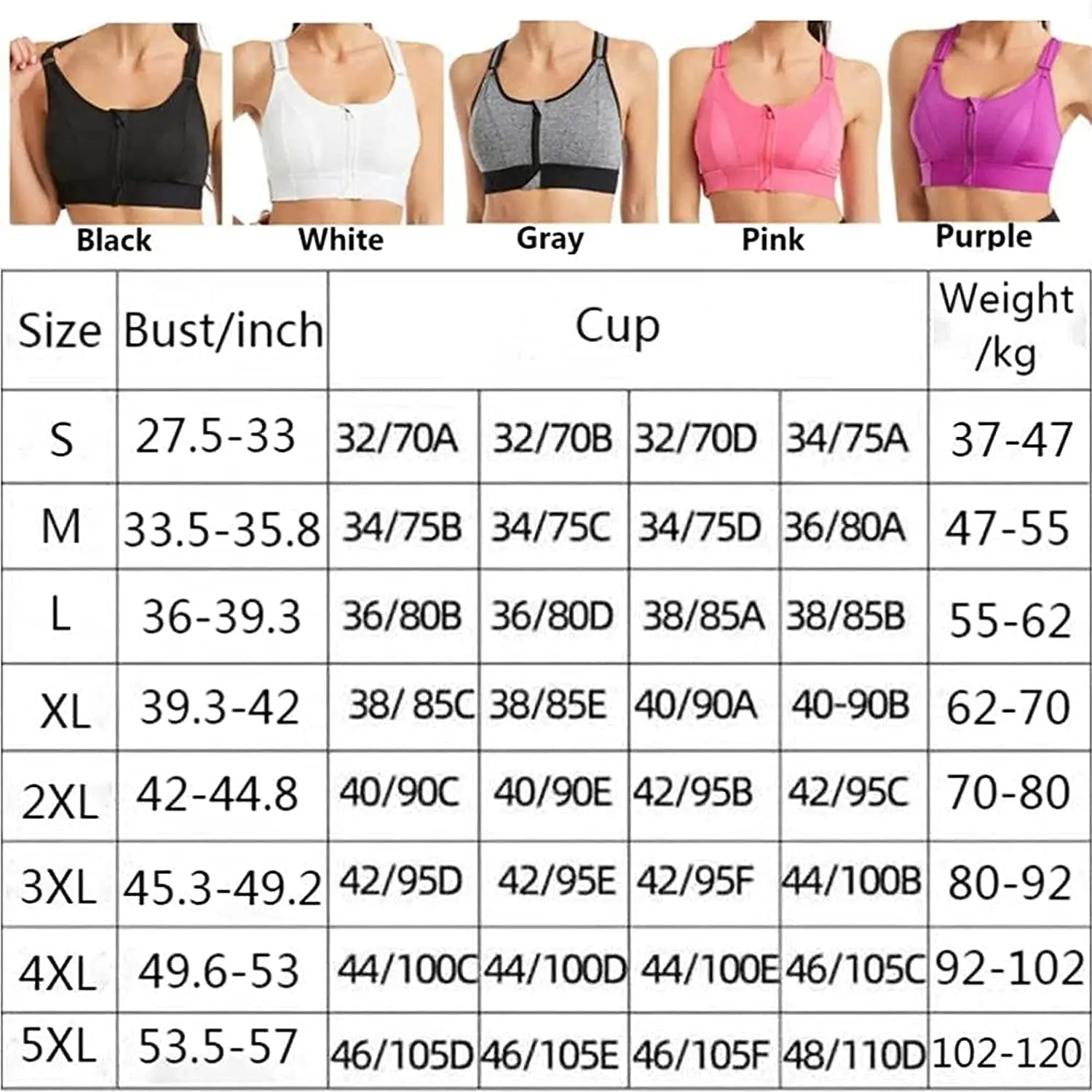 Anti-Vibration No Steel Ring Yoga Beauty Back Underwear Women's Zip Front Sports Bra Adjustable Wireless Supportive Sports Bra sports bra women lingerie womens bras sports underwear womens lingerie