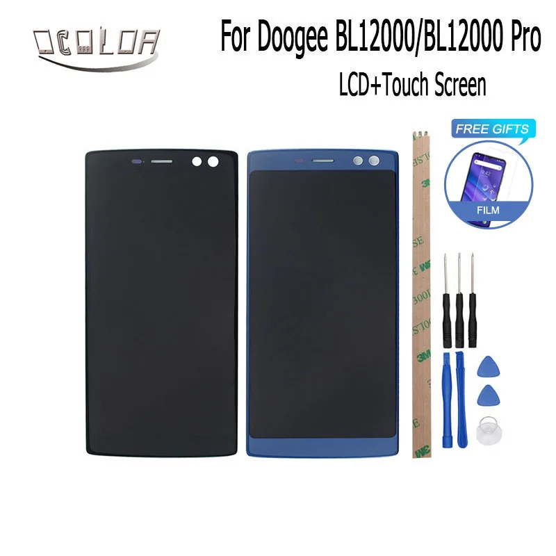 

ocolor 6.0 inch For Doogee BL12000 BL12000 Pro LCD Display And Touch Screen With Tools +Adhesive Phone Accessories +Film