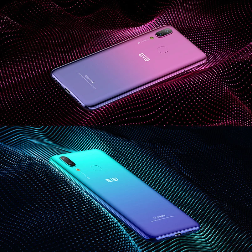 Elephone A6 MAX смартфон 6,5" Waterdrop экран MT6762V Android 9,0 4 Гб 64 Гб 3400 мАч 20MP отпечатков пальцев OTG NFC 4G, мобильный телефон с функцией