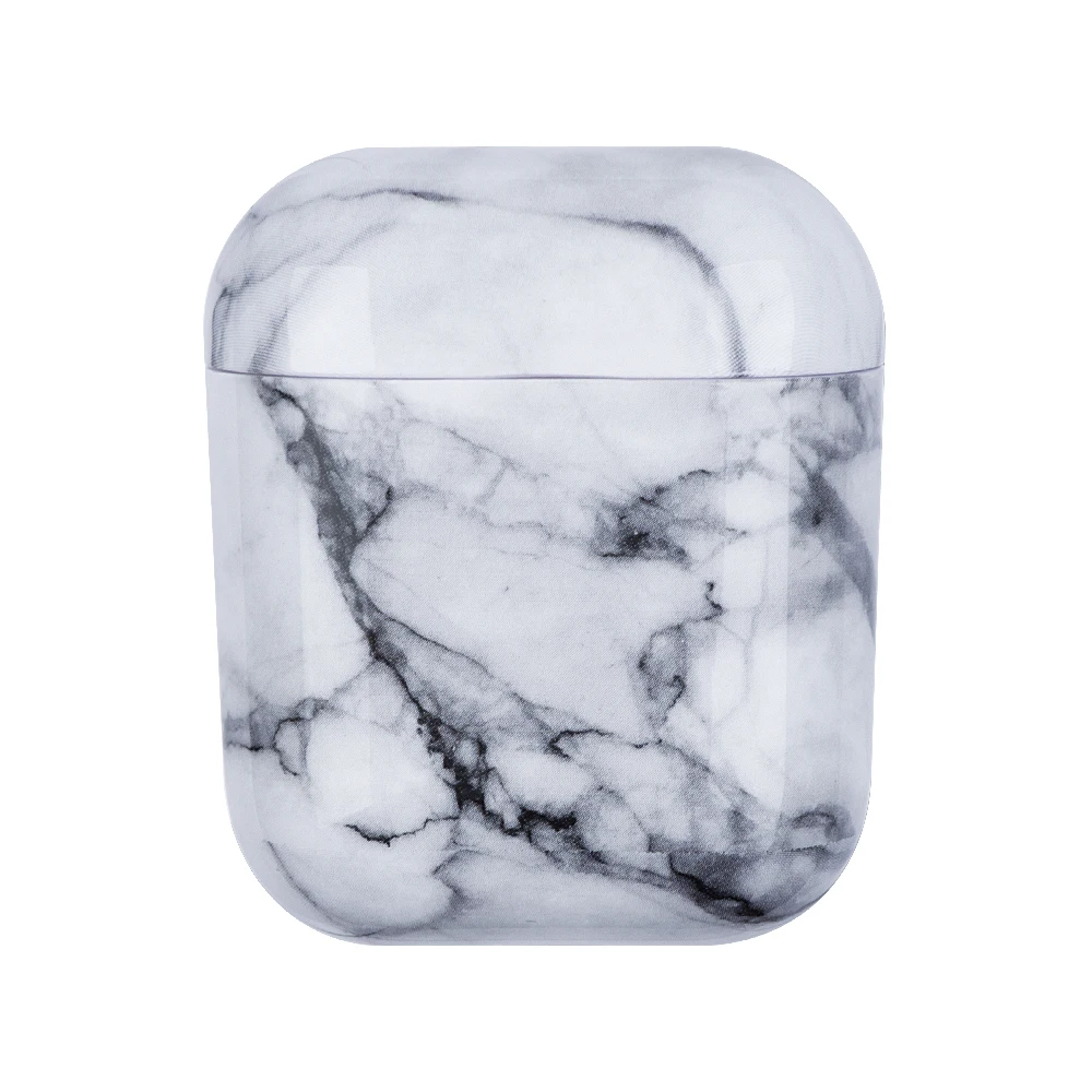 For Apple AirPods 1 2 High quality Glossy Bluetooth Box Headset case Luxury marble Hard PC Wireless Earphone Charging Cover Bag - Цвет: 03