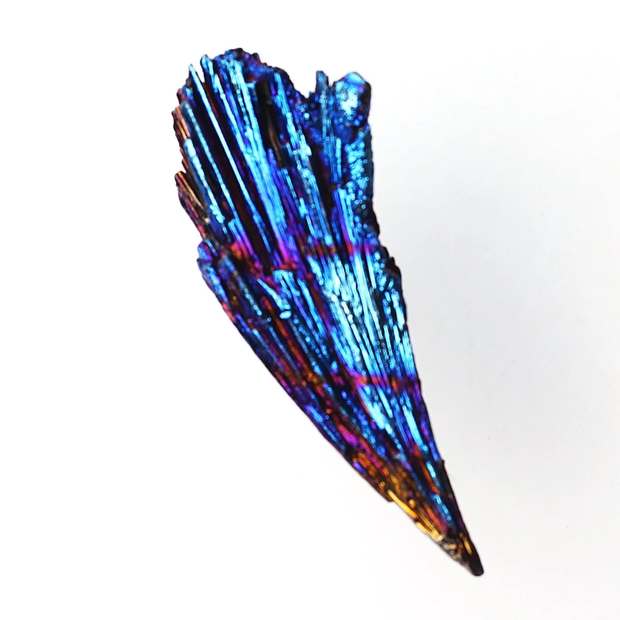 1PC Electroplated Blue Colorful Natural Black Tourmaline Crystal Rough Mineral Specimen Rough stone Healing Decor Gift