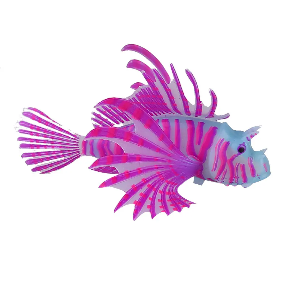 Aquariums and Supplies Floating Luminous Landscape Decoration Animal Ornaments Silicone Fish Style Underwater Safety - Цвет: 1