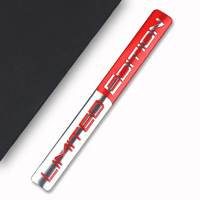 1pcs  Aluminum LIMITED Edition Emblem Badge Body Side Fender Sticker For  BMW Audi Honda Peugeot Benzs Dodge Citroen Renault Orange