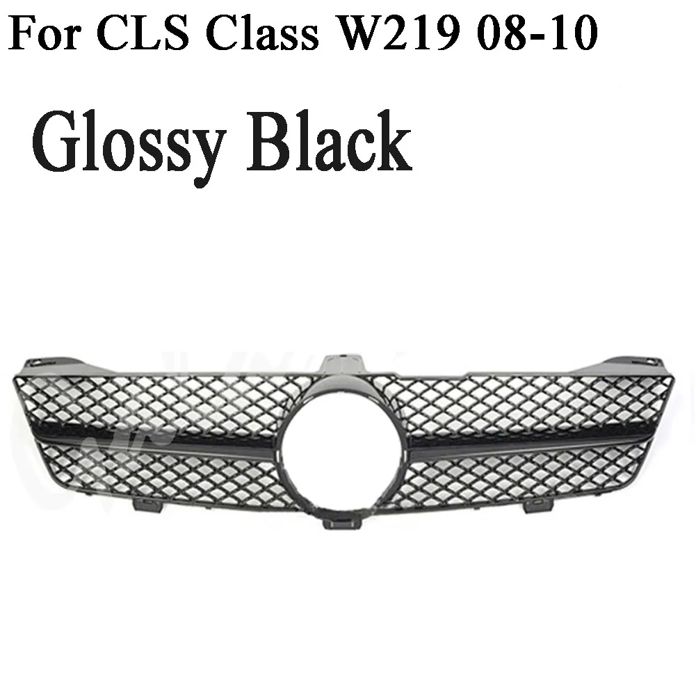 08-10 AMG Glossy BLK Передняя решетка бампера верхняя решетка для Mercedes Benz W219 класс CLS CLS350 CLS500 CLS550 2005 2006 2007 2008 2009 2010 Diamond GTR - Цвет: 08-10 AMG Glossy BLK