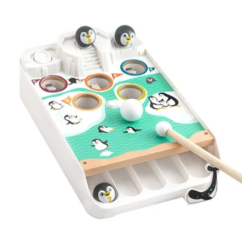 

1 Set Cartoon Billiards Toy Funny Table Ball Game Toy Educational Billiards Game Creative Penguin Icebreaking Ball Toy for Kids