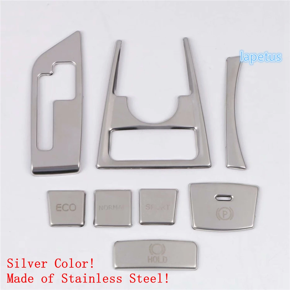 Lapetus киоски коробка переключения передач с блестками декоративная кнопка Крышка отделка Подходит для Toyota Camry нержавеющая сталь 3 цвета - Название цвета: Silver