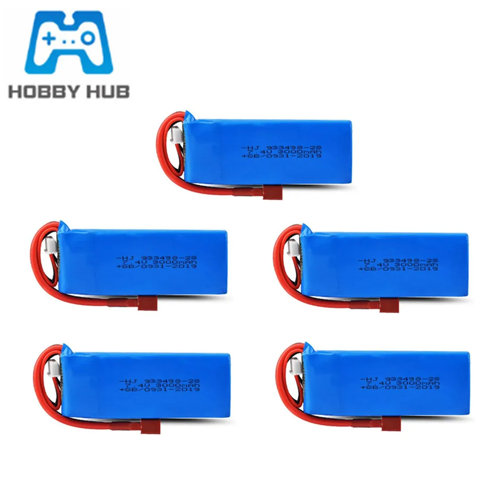 7 4 V 3000mAh Lipo батарея для Wltoys 1/14 144001 RC автозапчасти обновление 2S T вилка 1 шт до 5