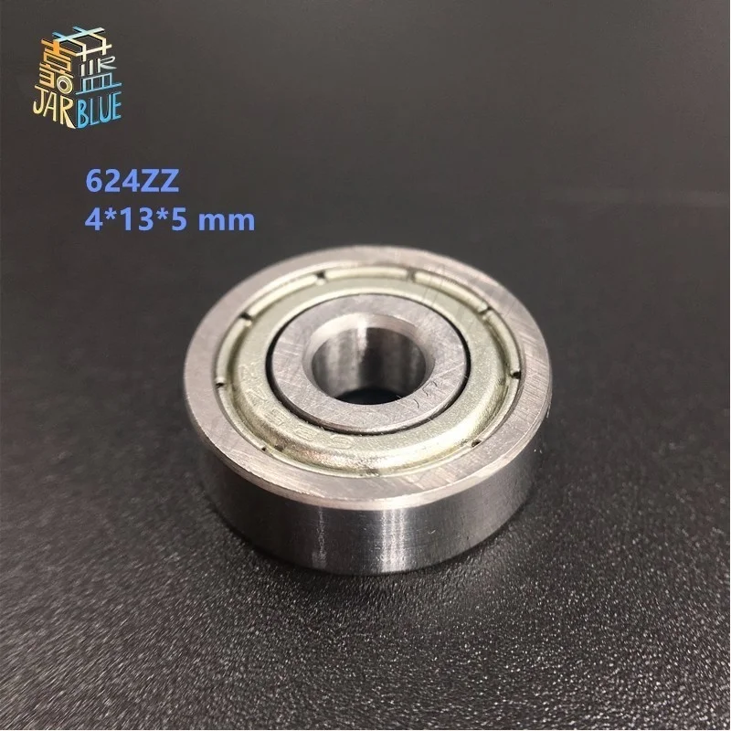 10PCS/LOT 624 624Z 624ZZ ball bearing 4*13*5 mm chrome steel bearing for 3D printer