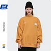 Gonflage hommes épais polaire sweat-shirt Streetwear 2022 hiver lettre impression col haut sweat-shirt ample hommes 1345W ► Foto 2/6