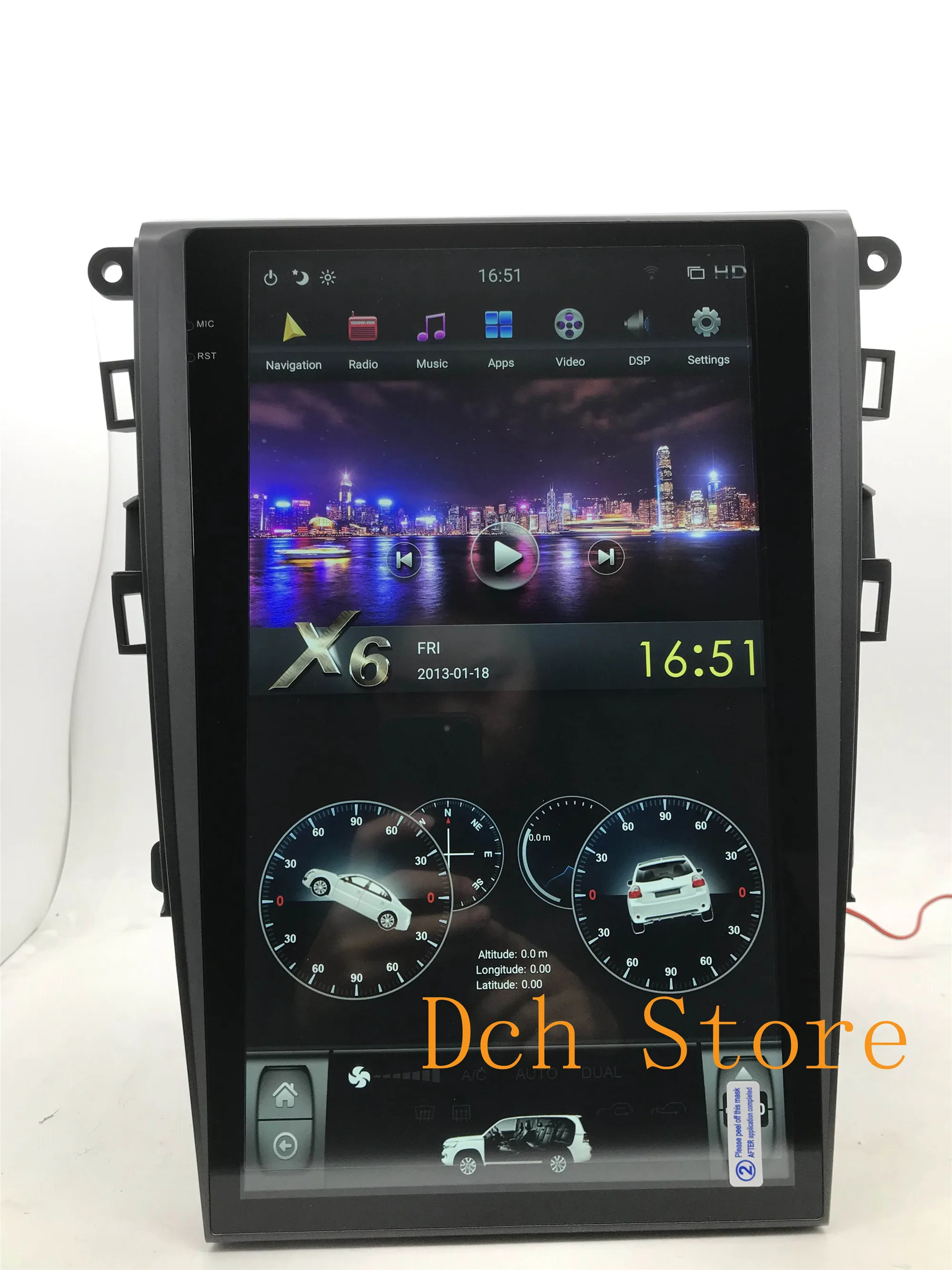 13 6 ''tesla style Android 9 0 автомобильный DVD плеер GPS навигация для Ford Mondeo fusion 2013 2018 PX6 CARPLAY