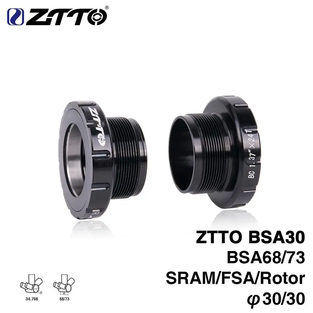 

HiMISS ZTTO BSA30 BB68 MTB Road Bike External Bearing Bottom Brackets 68/35MM to BB30/PF30/386 Crankset Axle