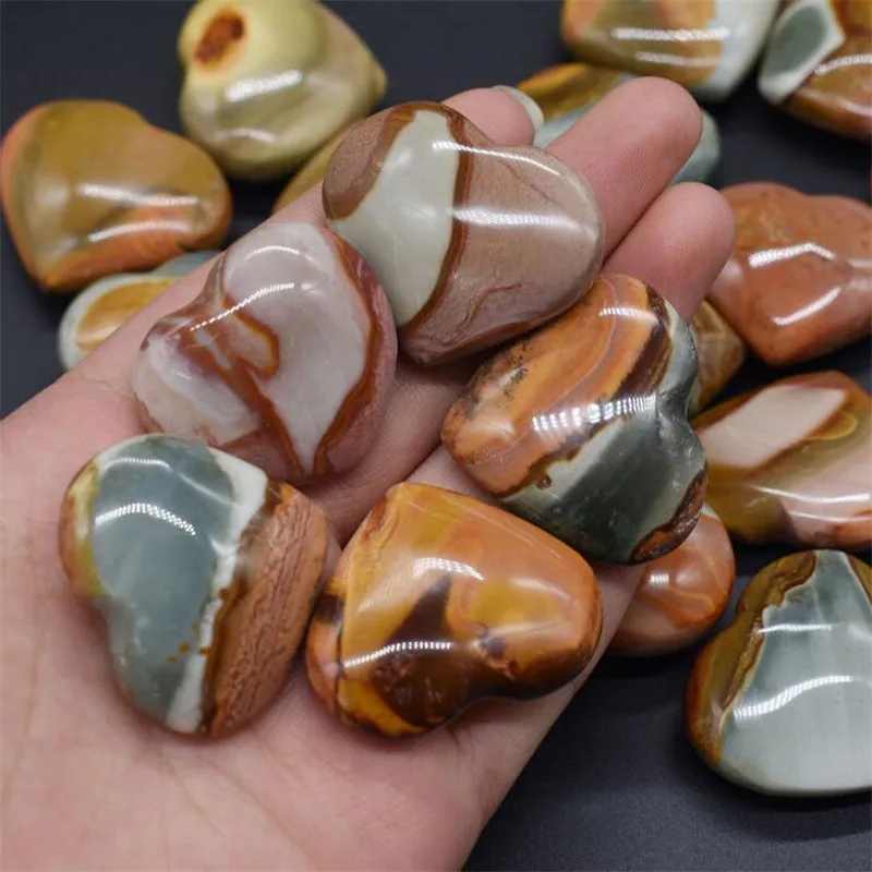 3 шт. Природный энергетический камень морской старинное искусственное сердце