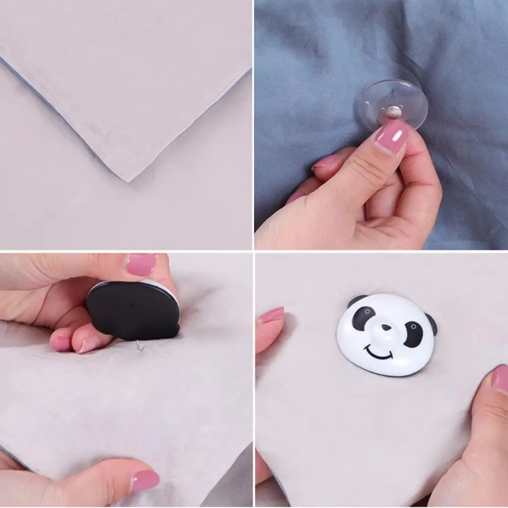 

8pcs Quilt Clip holder Bed Sheet Non-Slip Quilt Cover Fixer Clip Panda Buckle Quilt fastening Magnetic Anti-Move