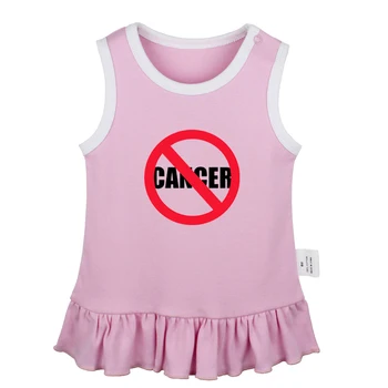 

Not Today Satan No Cancer & Fight Cancer Music Symbol Newborn Baby Girls Dresses Toddler Sleeveless Dress Infant Cotton Clothes