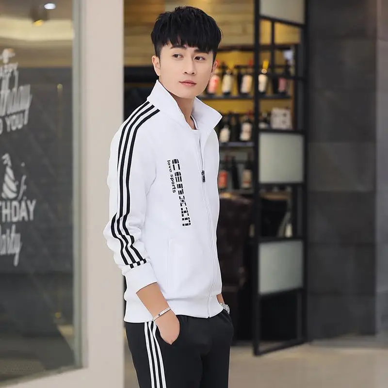 Men and women 2PC Zipper Autumn Sportswear Casual Tracksuit Male Sweatshirt Jacket+Pans Suit Hoodies Moleton Masculino dro - Цвет: 8