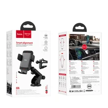  Hoco 15W Smart Alignment Wireless Charging Car Phone Holder For iPhone 12 13 Pro Max Air Vent FOD Intelligent Wireless Chargers 