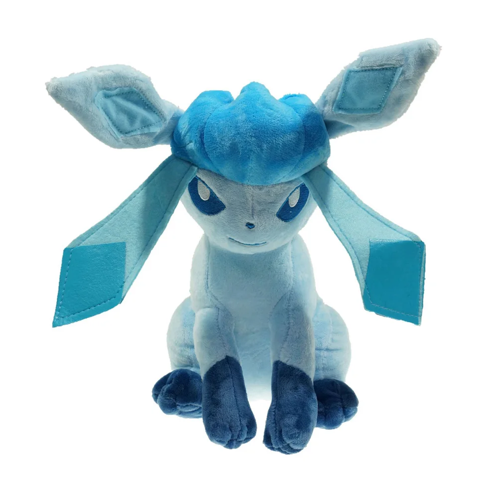 5/лот 9 видов стилей Sylveon Umbreon Flareon Vaporeon Jolteon Eevee Espeon Leafeon Glaceon 30 см плюшевая кукла мягкая игрушка - Цвет: Glaceon
