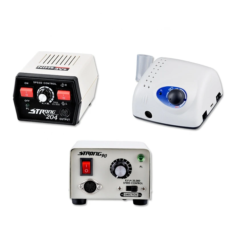 Strong 210 Power Control Box For 102L 105L Micro motor Handpiece 65W Manicure Pedicure machine Electric Nail Drill Pedal Tools | Красота и